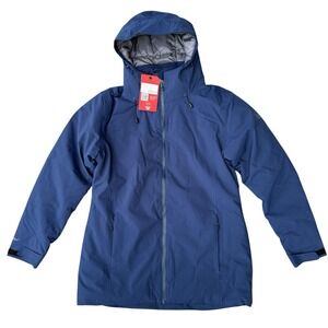 NEW Moosejaw Women's Large Hooded Insulated Jacket Water Resistant Blue‎ $169